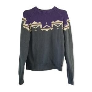 Vintage Ohrbach's Purple and Gray Sweater size Medium